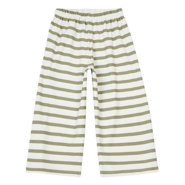 Pantalones cortos de algodón ecológico a rayas Tallan | Crudo