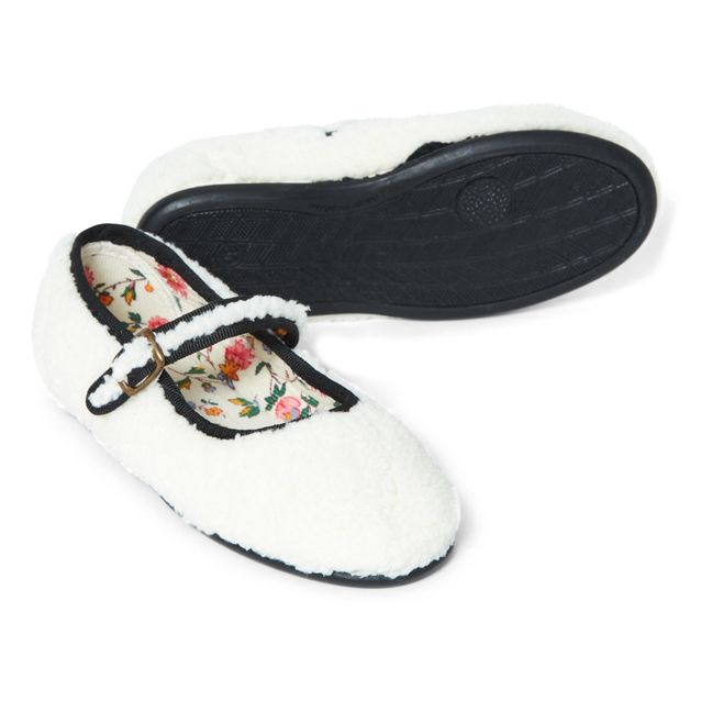 Faux-Fur Slippers | Ecru