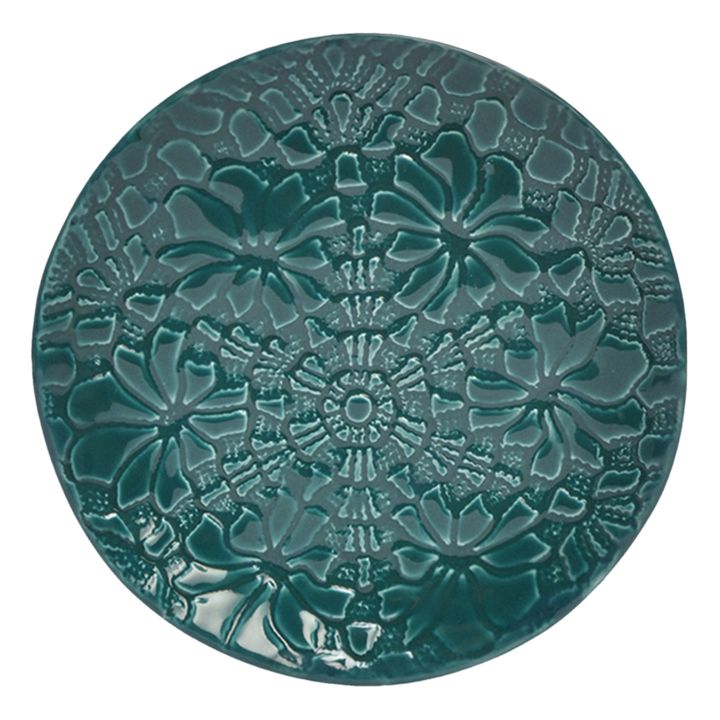 Blanca Floral Lace Plates - Set of 2 | Jade- Product image n°0