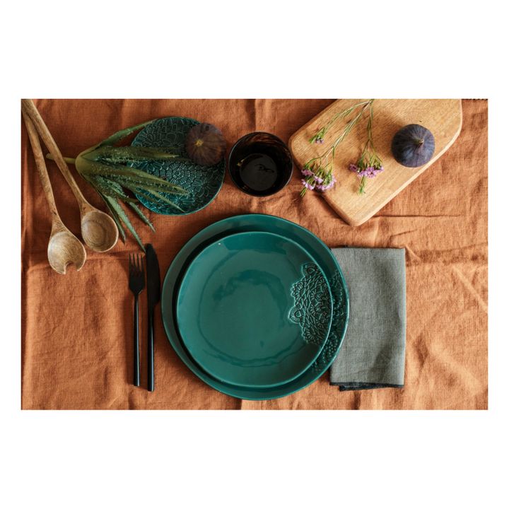 Blanca Floral Lace Plates - Set of 2 | Jade- Produktbild Nr. 1