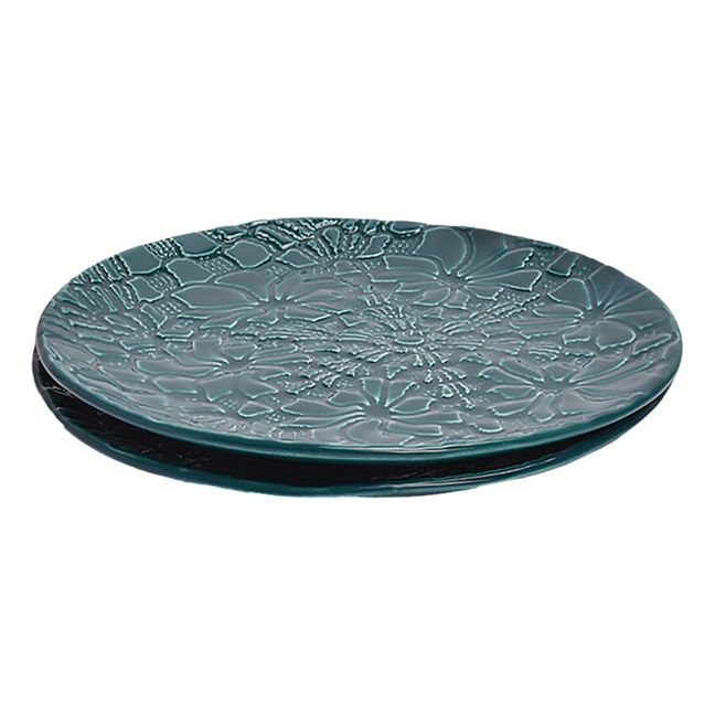 Blanca Floral Lace Plates - Set of 2 | Jade