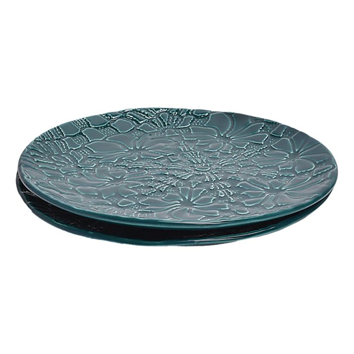 Blanca Floral Lace Plates - Set of 2 | Jade- Product image n°3