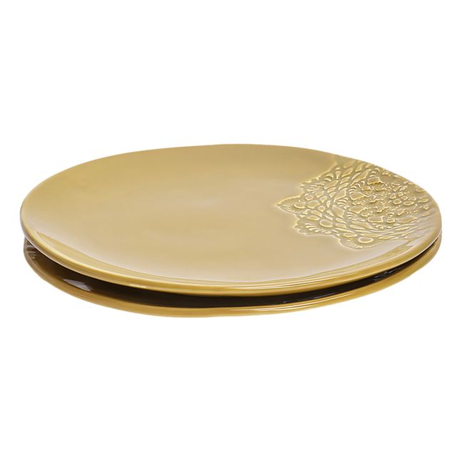 Blanca Crochet Lace Plates - Set of 2 | Honey