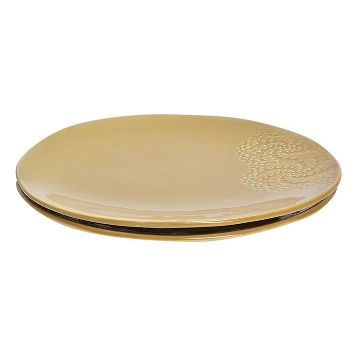 Blanca Tatoo Lace Plates - Set of 2 | Honiggelb- Produktbild Nr. 3