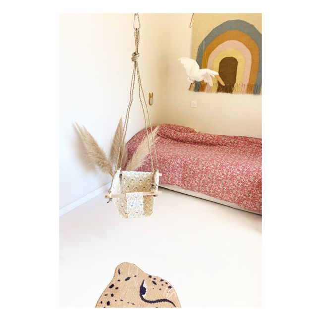 Balançoire bébé en coton Oisillon beige