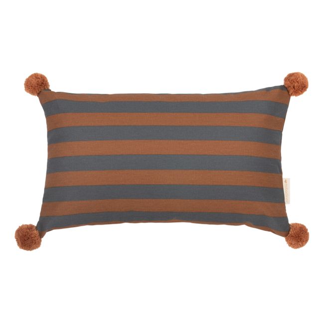 Coussin rectangulaire Majestic en coton bio | Bleu
