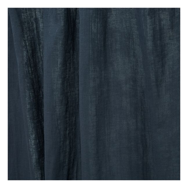 Rideau Dili en voile de coton | Bleu marine