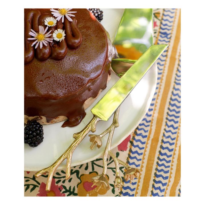Coffret couverts à dessert Ava Blossom - Set de 2 | Gold- Image produit n°1
