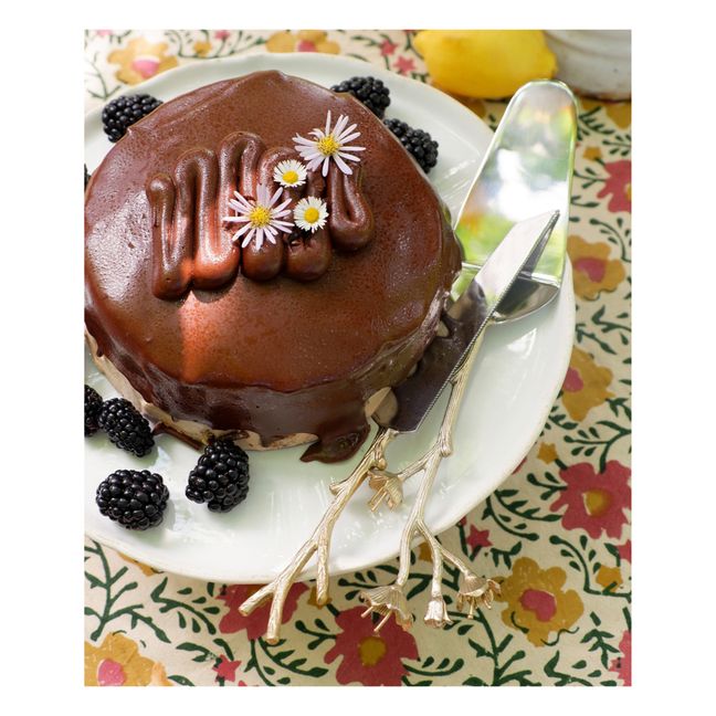 Caja de cubiertos de postre Ava Blossom - Juego de 2 | Gold