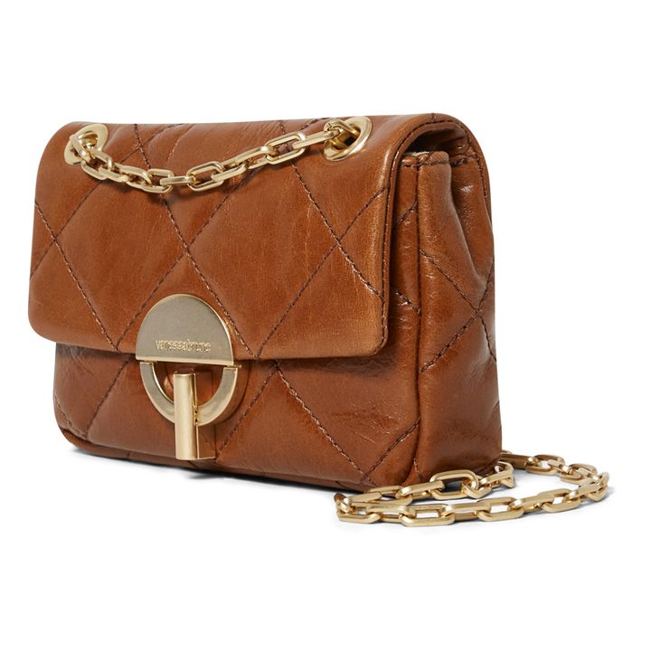 Nano Moon Cracked Leather Bag | Brown- Product image n°3