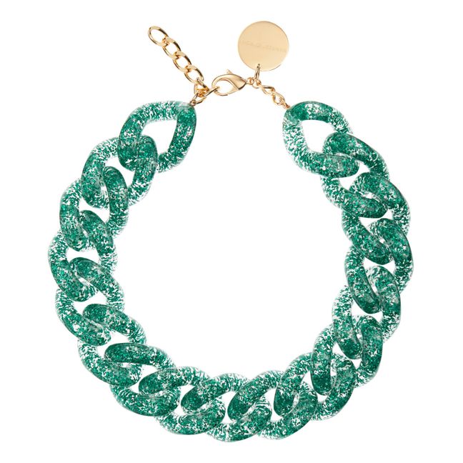 Collana a catena piatta | Verde