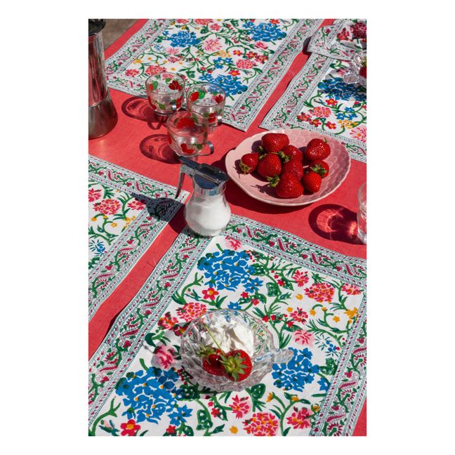 Set de table Kerzon flowers sarong | Bleu