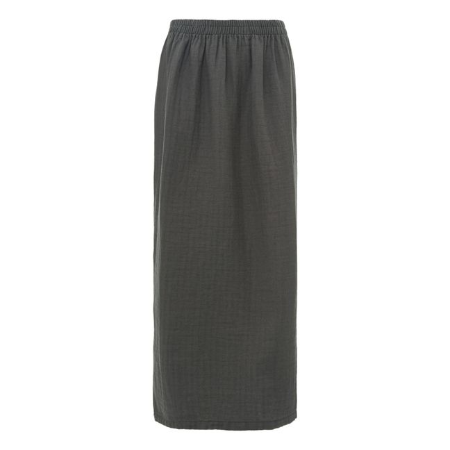 Cotton and Linen Skirt | Gris
