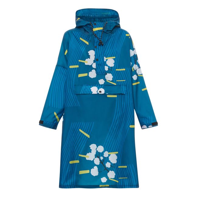 Cape Imperméable Japanese Blossom | Bleu