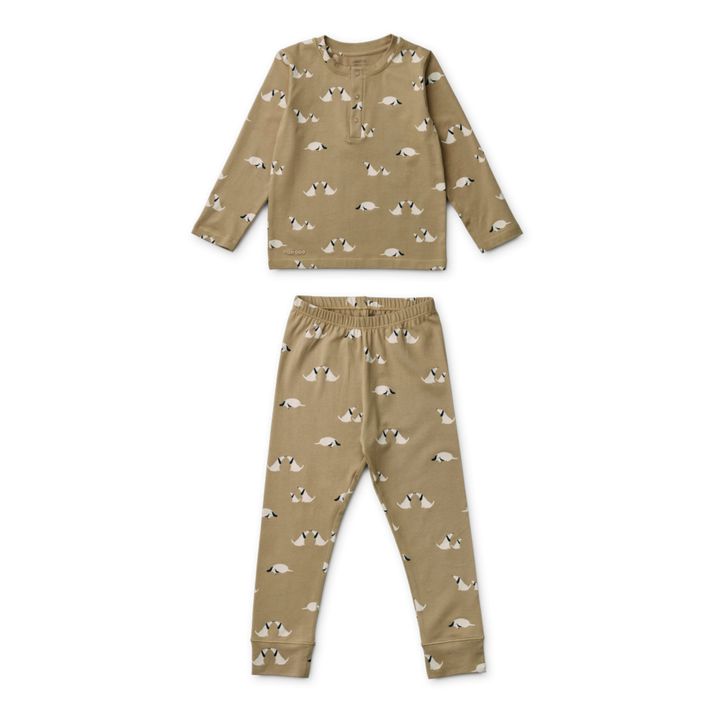Wilhelm Organic Cotton Pyjama Set | Beige- Product image n°0