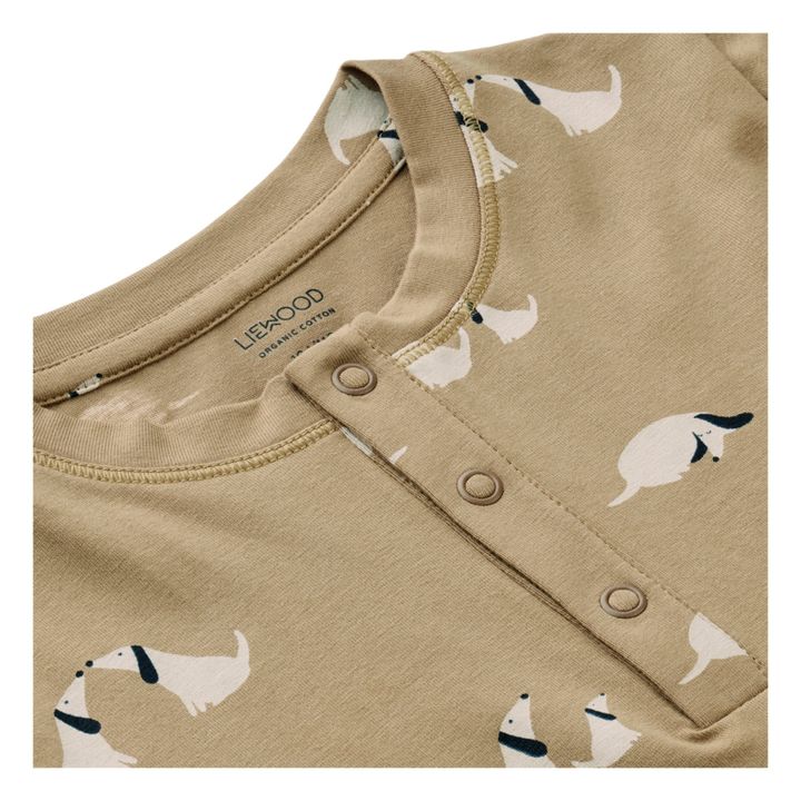 Wilhelm Organic Cotton Pyjama Set | Beige- Imagen del producto n°2