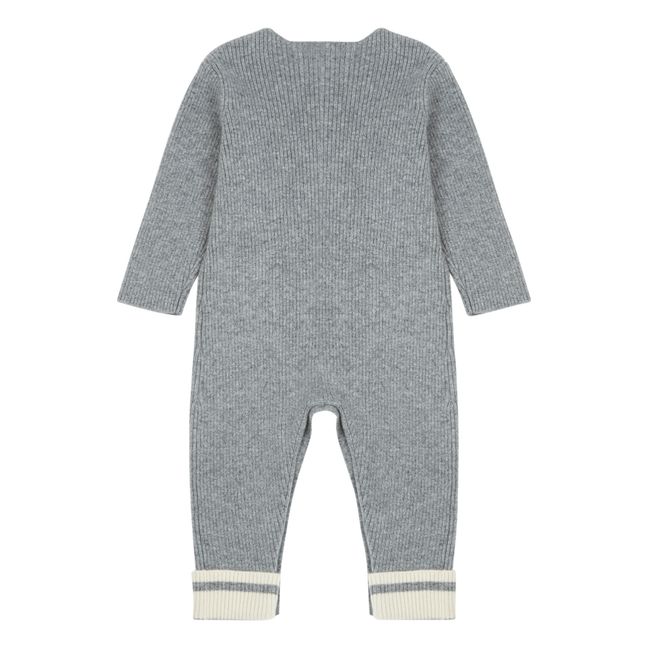 Leo Striped Cashmere Jumpsuit | Grey