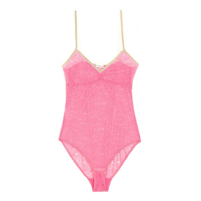 Georgia Lace Bodysuit | Pink