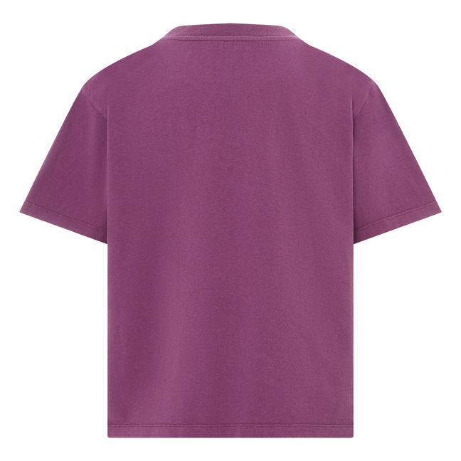 Rising Organic Cotton Boxy Print T-shirt | Violett