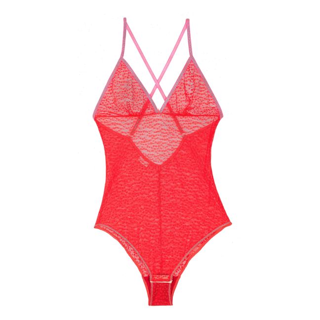 Coline Panther Bodysuit | Rosso