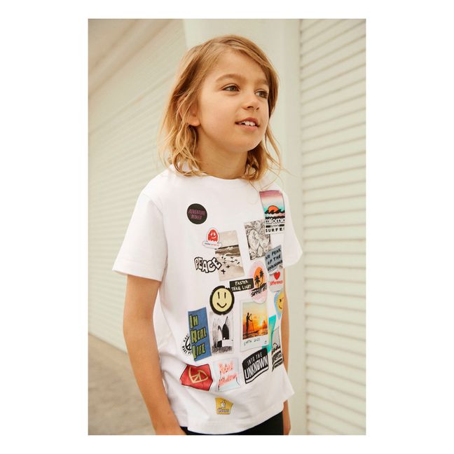 T-Shirt Coton Bio Stickers | Ecru