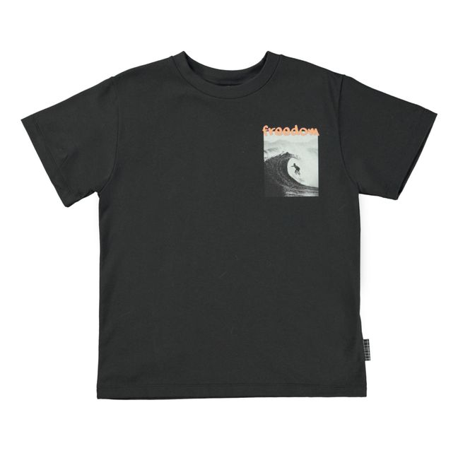 T-Shirt aus Bio-Baumwolle Freedom | Schwarz