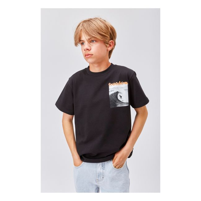 T-Shirt aus Bio-Baumwolle Freedom | Schwarz