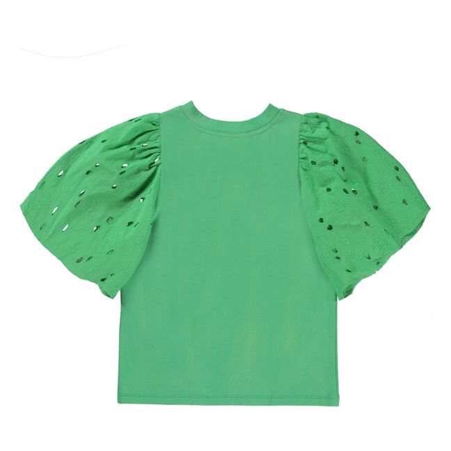 Ritza Short Sleeve Openwork T-Shirt | Verde