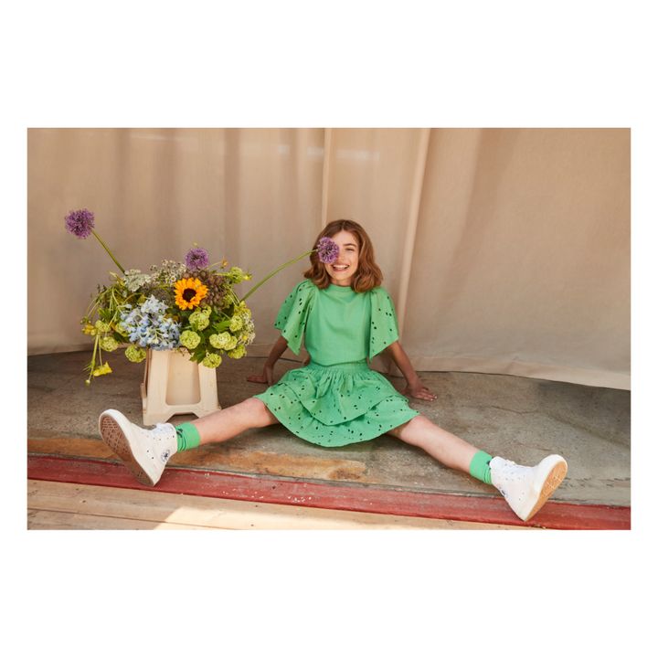 Brigitte Openwork Skirt | Verde- Immagine del prodotto n°1