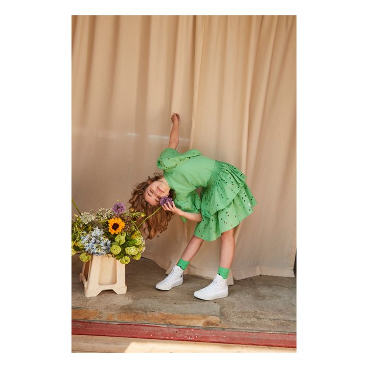 Brigitte Openwork Skirt | Verde- Immagine del prodotto n°2