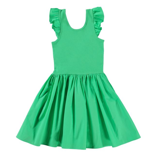 Cloudia Organic Cotton Frill Dress | Green