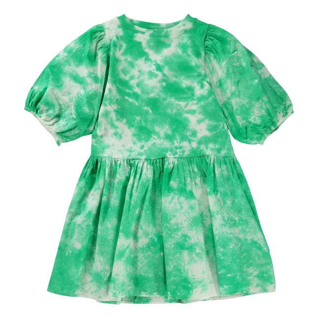 Cece Tie-Dye Organic Cotton Dress  | Verde