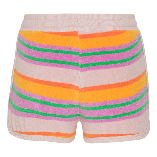 Aliya Striped Terry Shorts | Rosa