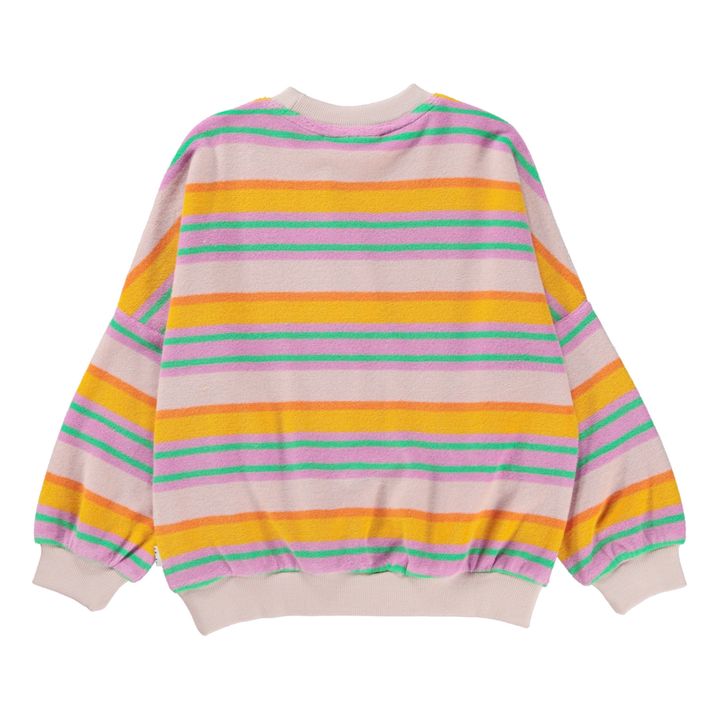 Marika Striped Terry Crew Neck Sweatshirt | Rosa- Produktbild Nr. 2