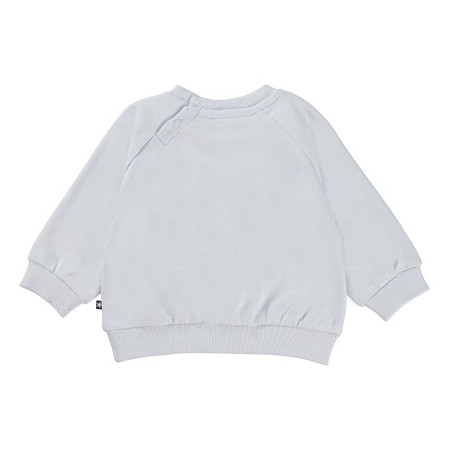 Sweat Col Rond Coton Bio Disc | Bleu ciel