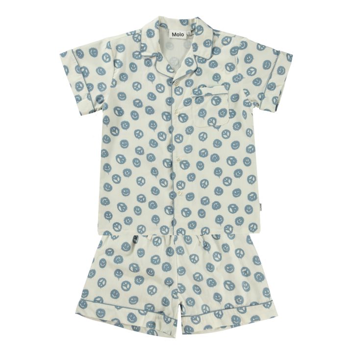 Lexi Organic Cotton Pyjama Set | Blue- Product image n°0