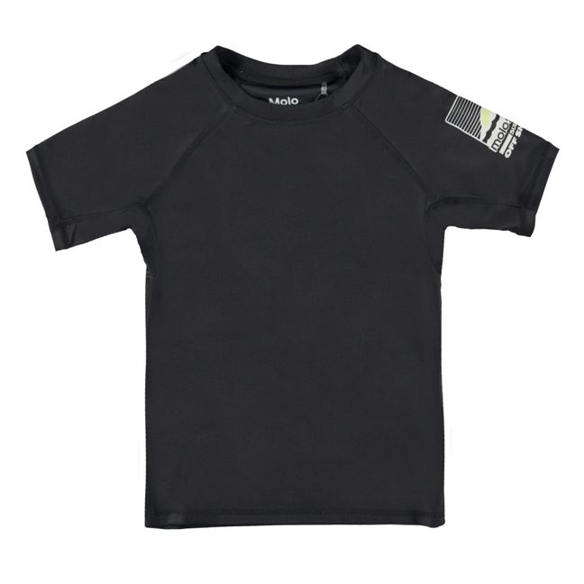 T-Shirt UV-Schutz kurzärmelig Neptun | Schwarz