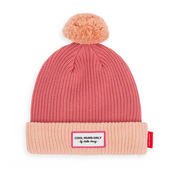 Colour Block Organic Cotton Beanie | Pink- Product image n°0