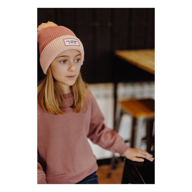 Bonnet Color Block Coton Bio | Rose