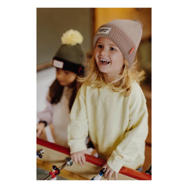 Bonnet Color Block Coton Bio | Chocolat