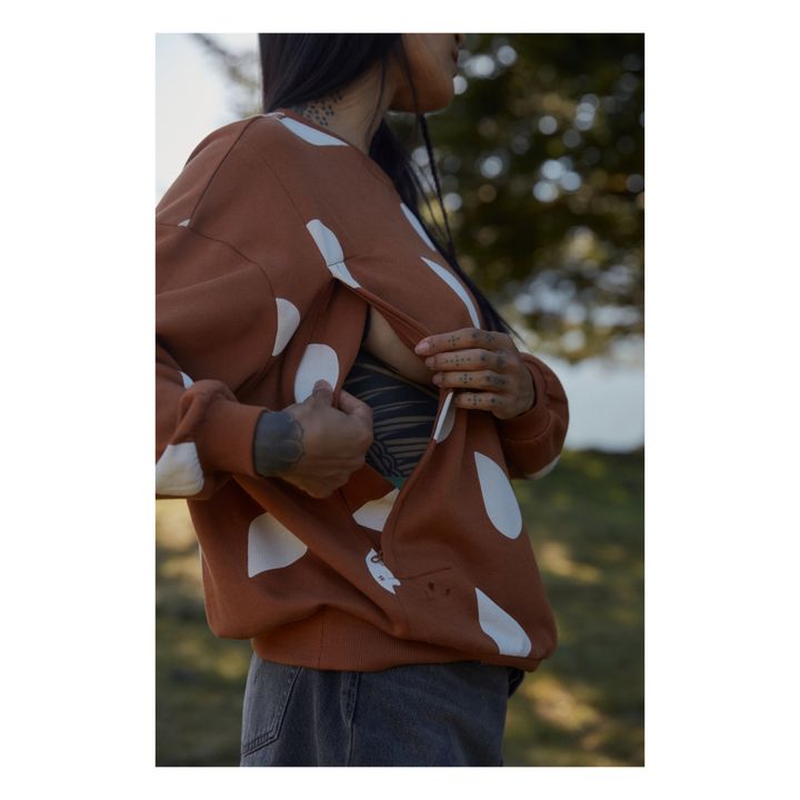 It's Raining Milk OEKO-TEX Cotton Sweatshirt | Camel- Product image n°2
