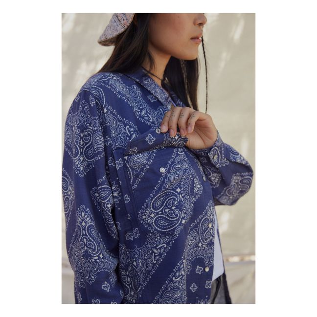 Chemise d'Allaitement Bandana | Bleu