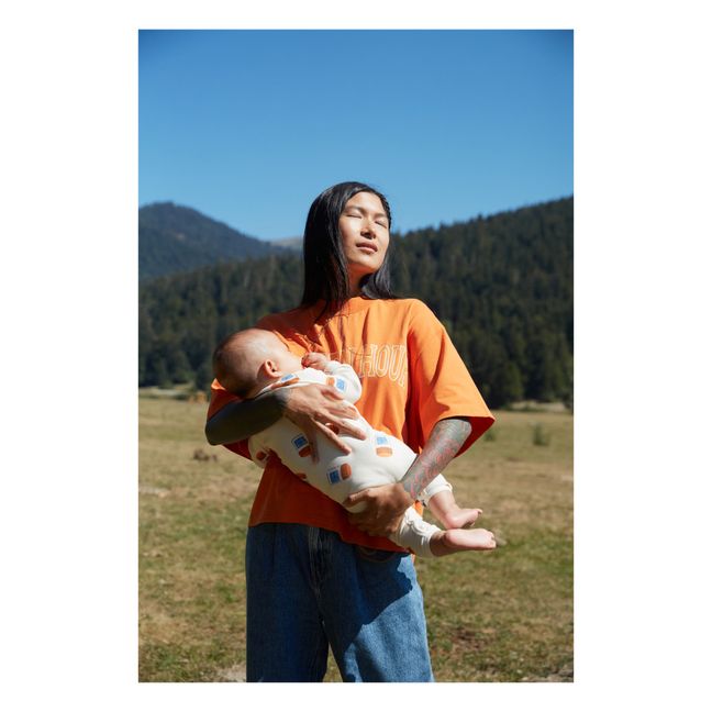 T-shirt d'Allaitement Tobby Golden Hour Coton Oeko-Tex | Orange