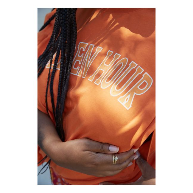 T-Shirt per l'allattamento Tobby Golden Hour Cotone Oeko-Tex | Arancione