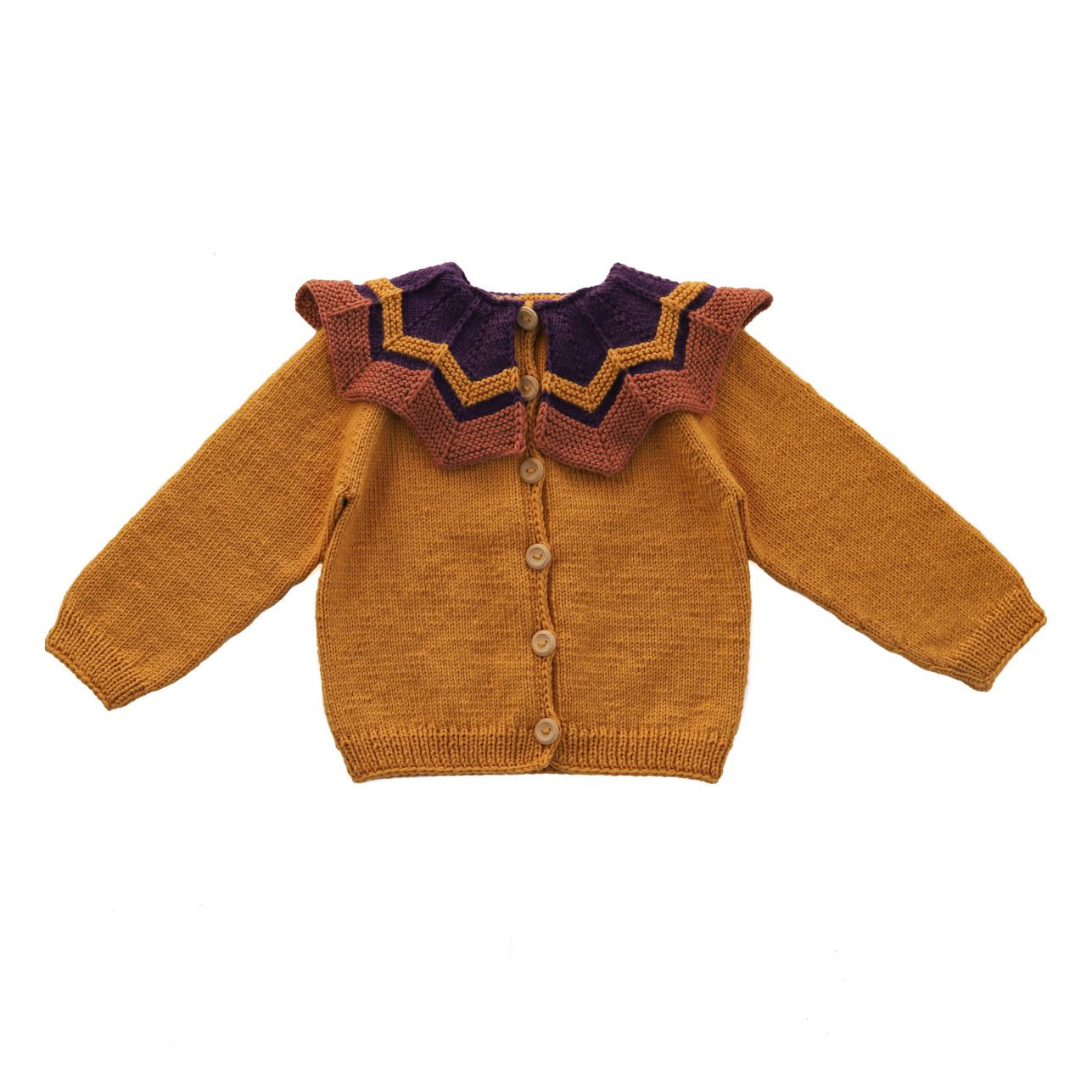 Kalinka - Butterfly Merino Cardigan - Ochre | Smallable