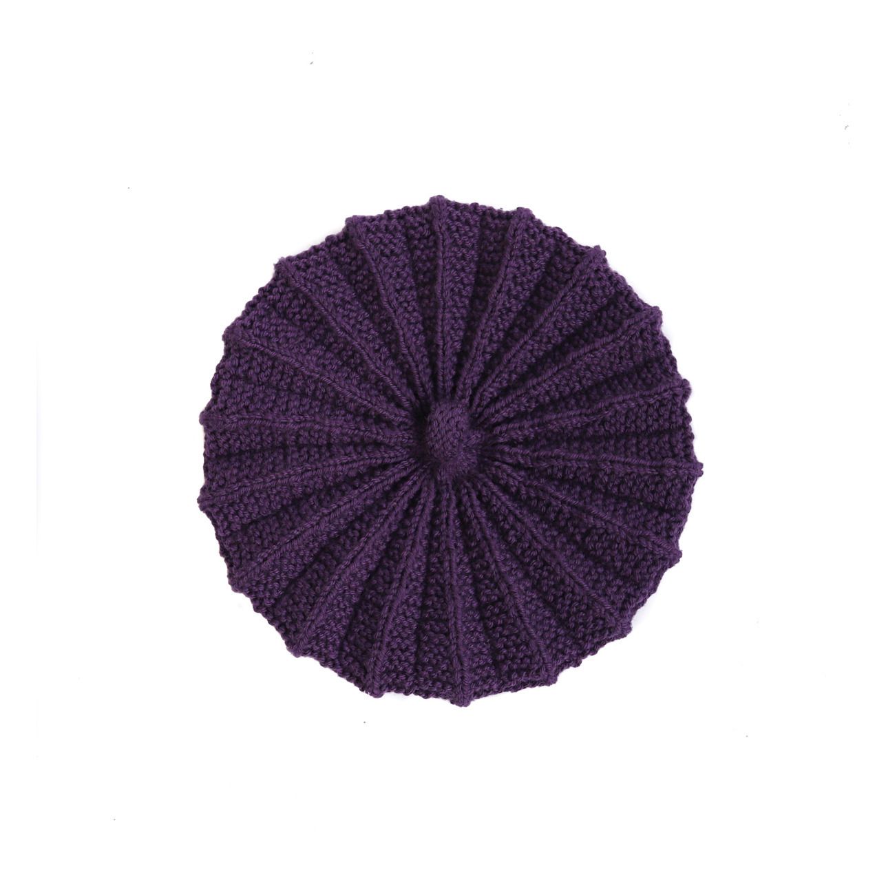 Kalinka - Luna Merino Wool Beret - Plum | Smallable