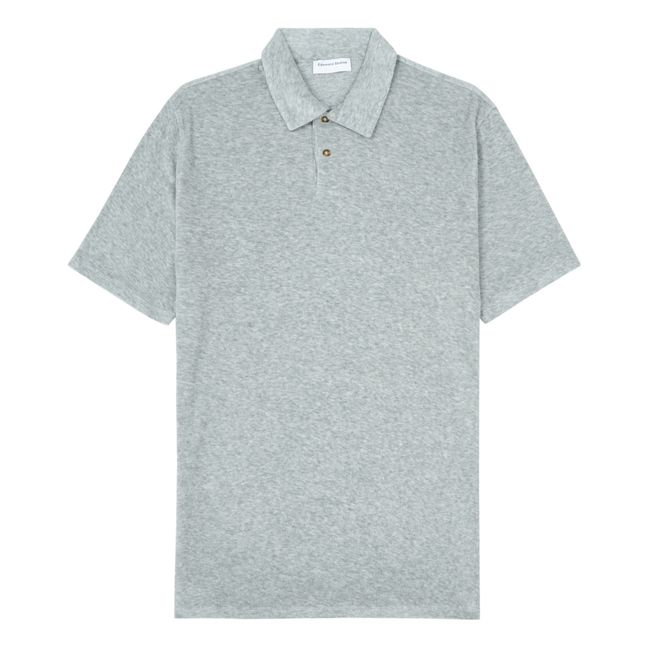 Terry Cloth Polo Shirt | Grau