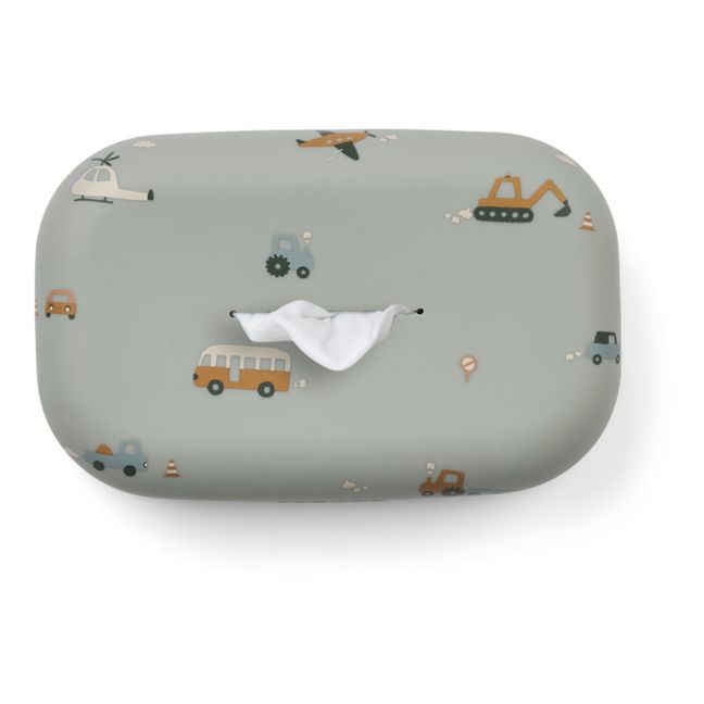 Oline Silicone Baby Wipe Cover | Grey blue