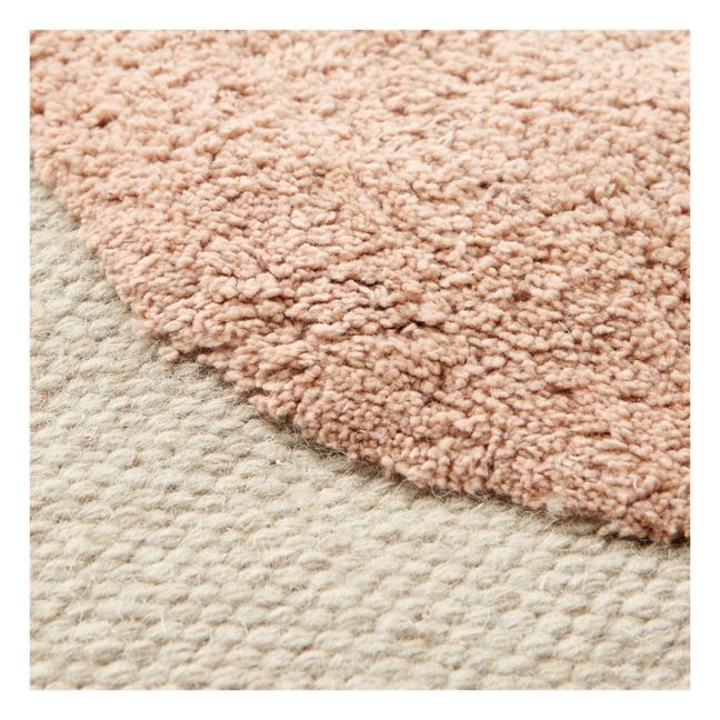 Alfombra de lana y algodón Bent | Rosa Melocotón