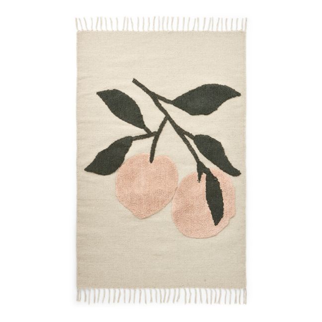 Tapis Bent en laine et coton | Rose pêche